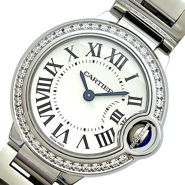 カルティエ Cartier バロンブルー ドゥ カルティエ 28ｍｍ W4BB0015 シルバー SS クオーツ レディース 腕時計