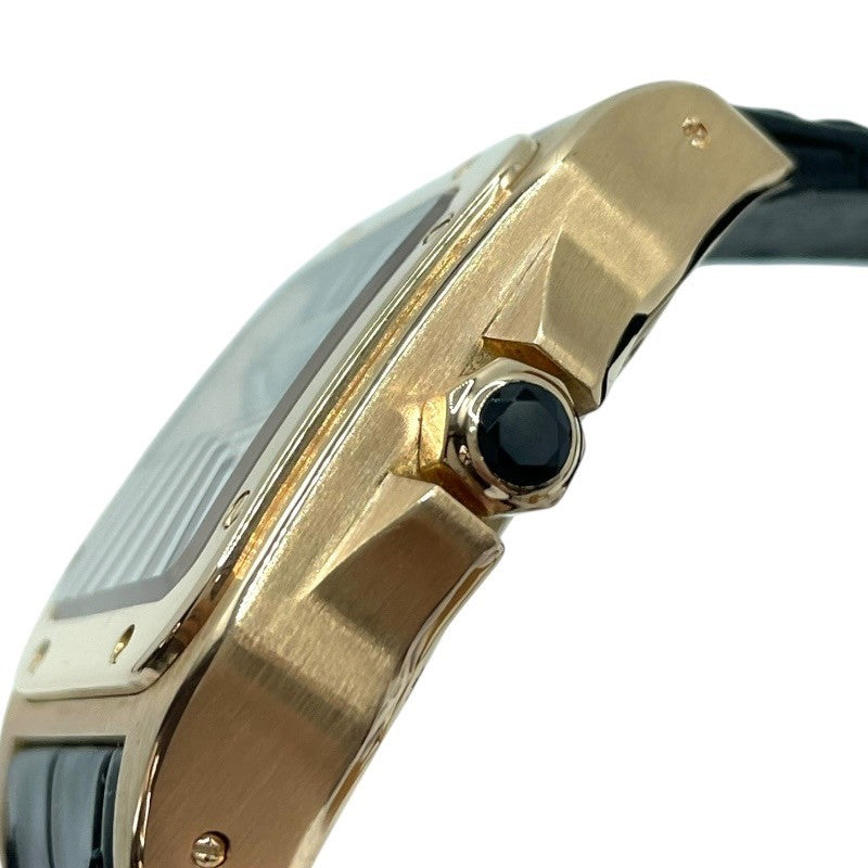 カルティエ Cartier サントス100 MM W20108Y1 ホワイト K18PG/革ベルト 自動巻き メンズ 腕時計