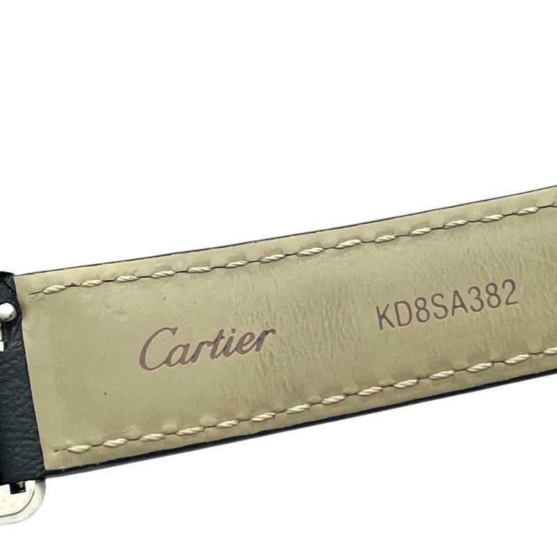 カルティエ Cartier タンクマスト SM WSTA0042 シルバー SS/革ベルト クオーツ メンズ 腕時計