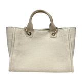 シャネル CHANEL ドーヴィル ショッピングバッグ AS3351 クリーム シルバー金具 ミックスファイバー レディース ショルダーバッグ