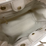 シャネル CHANEL ドーヴィル ショッピングバッグ AS3351 クリーム シルバー金具 ミックスファイバー レディース ショルダーバッグ