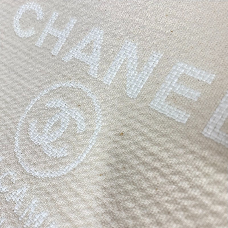 シャネル CHANEL ドーヴィル ショッピングバッグ AS3351 クリーム シルバー金具 ミックスファイバー レディース ショルダーバッグ