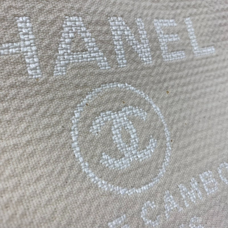 シャネル CHANEL ドーヴィル ショッピングバッグ AS3351 クリーム シルバー金具 ミックスファイバー レディース ショルダーバッグ