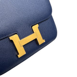 エルメス HERMES コンスタンス3ミニ ブルーネイビー エプソン レディース ショルダーバッグ