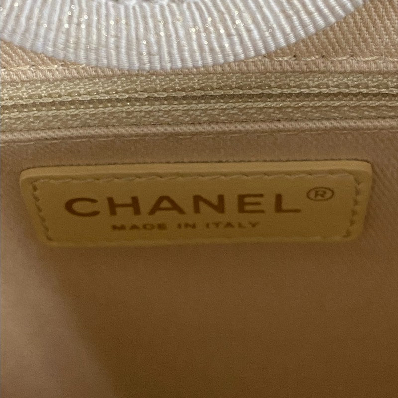 シャネル CHANEL ドーヴィルPM A66939 ホワイト ゴールド金具 ツイード レディース ショルダーバッグ