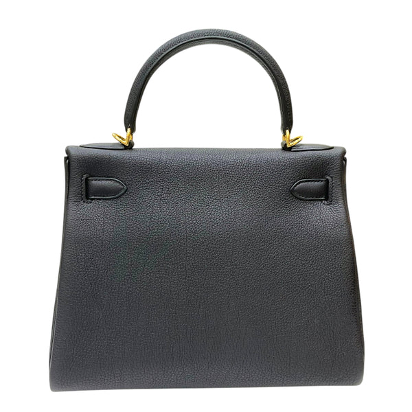 エルメス HERMES ケリー28 内縫い W刻印 ブラック ゴールド金具 トゴ レディース 2wayハンドバッグ