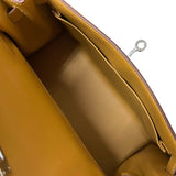 エルメス HERMES ケリー28　外縫い Z刻 セサミ×エクリュ シルバー金具 ヴォースイフト/トワル レディース ショルダーバッグ
