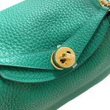 エルメス HERMES リンディミニ W刻 ヴェールヴェルティゴ ゴールド金具 トリヨンクレマンス レディース ショルダーバッグ