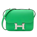 エルメス HERMES コンスタンス3 ミニ W刻印 ヴェールコミック シルバー金具 ヴォーエプソン レディース 2WAYショルダーバッグ