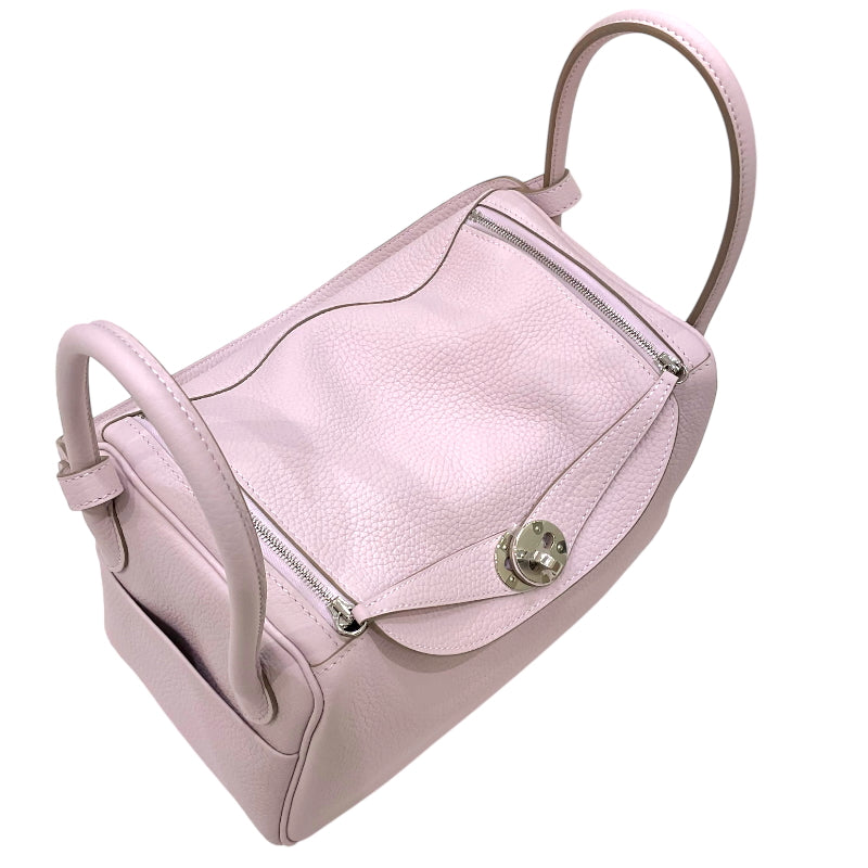 エルメス HERMES リンディ26 ヴェルソ W刻印 モーヴペール×ナタ シルバー金具 トリヨンクレマンス レディース ショルダーバッグ