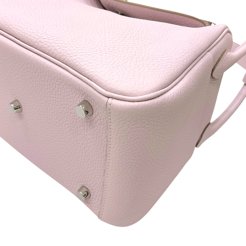 エルメス HERMES リンディ26 ヴェルソ W刻印 モーヴペール×ナタ シルバー金具 トリヨンクレマンス レディース ショルダーバッグ