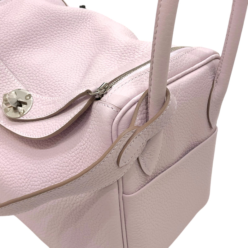 エルメス HERMES リンディ26 ヴェルソ W刻印 モーヴペール×ナタ シルバー金具 トリヨンクレマンス レディース ショルダーバッグ