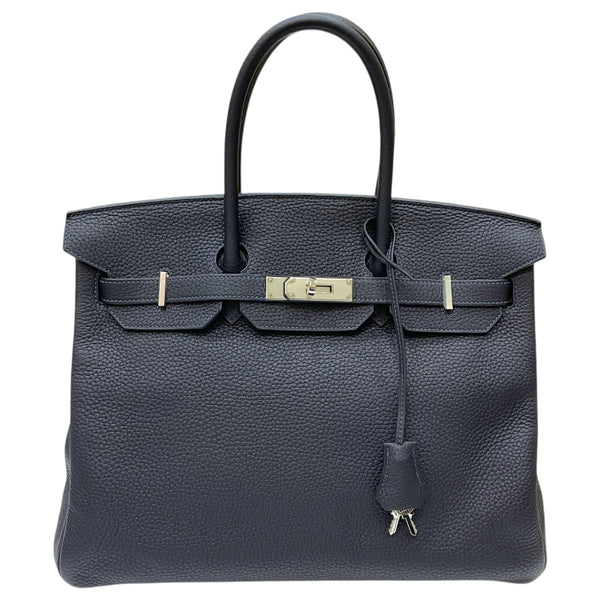 エルメス HERMES バーキン35 U刻印 キャバン シルバー金具 トリヨンクレマンス ユニセックス ハンドバッグ