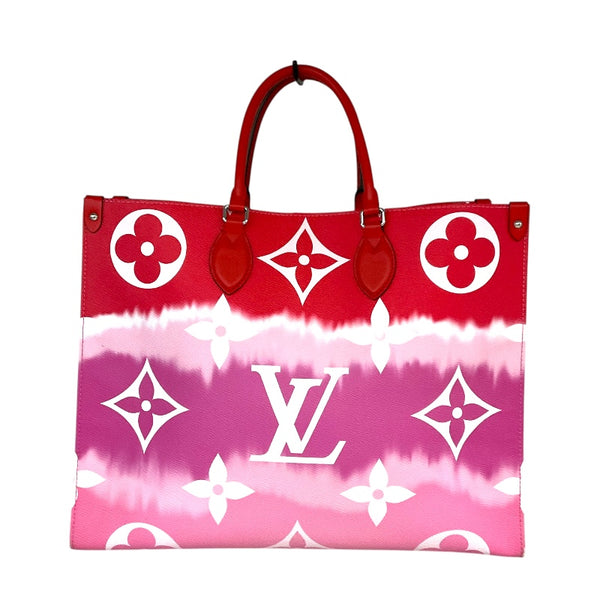 ルイ・ヴィトン LOUIS VUITTON オンザゴーGM M45121 ピンク/レッド モノグラムキャンパス レディース ハンドバッグ