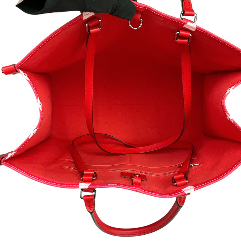 ルイ・ヴィトン LOUIS VUITTON オンザゴーGM M45121 ピンク/レッド モノグラムキャンパス レディース ハンドバッグ