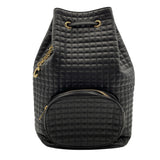 セリーヌ CELINE Cチャームバックバッグ 188243 ブラック　ゴールド金具 レザー レディース リュック・デイパック