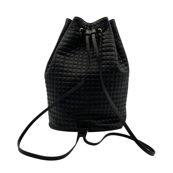 セリーヌ CELINE Cチャームバックバッグ 188243 ブラック　ゴールド金具 レザー レディース リュック・デイパック