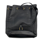 セリーヌ CELINE Cチャームバックバッグ 188243 ブラック　ゴールド金具 レザー レディース リュック・デイパック