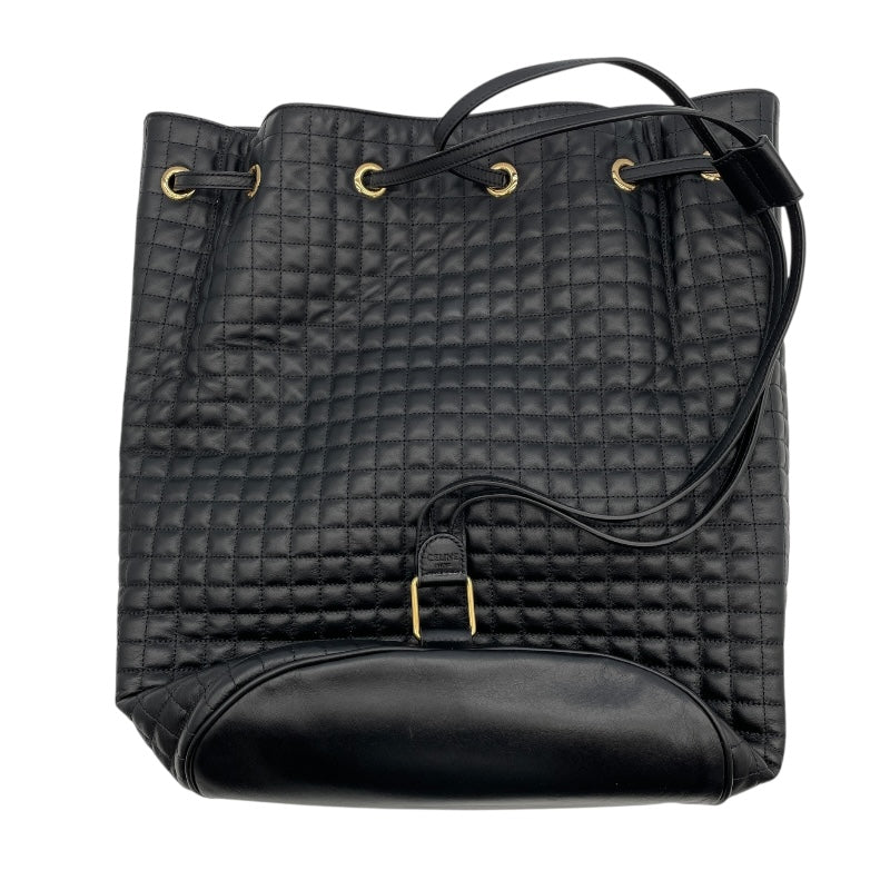 セリーヌ CELINE Cチャームバックバッグ 188243 ブラック　ゴールド金具 レザー レディース リュック・デイパック