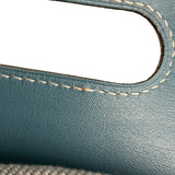 エルメス HERMES ヴァルパライソPM ブルー トワル・レザー レディース ハンドバッグ