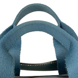 エルメス HERMES ヴァルパライソPM ブルー トワル・レザー レディース ハンドバッグ