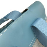 エルメス HERMES ヴァルパライソPM ブルー トワル・レザー レディース ハンドバッグ