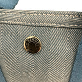エルメス HERMES ヴァルパライソPM ブルー トワル・レザー レディース ハンドバッグ