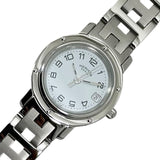 エルメス HERMES クリッパー CL4.210 ライトブルー SS クオーツ レディース 腕時計
