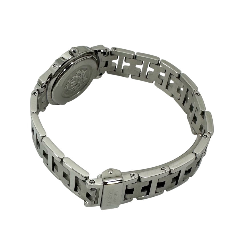 エルメス HERMES クリッパー CL4.210 ライトブルー SS クオーツ レディース 腕時計