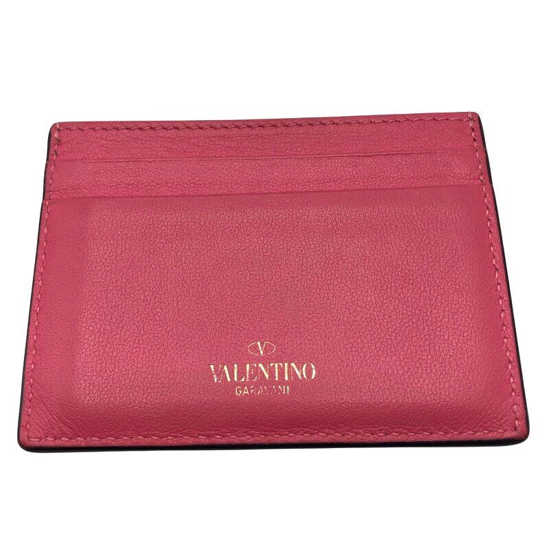 ヴァレンティノ VALENTINO ロックスタッズ カードホルダー ピンク/GD ヴァレンティノ VALENTINO ロックスタッズ カードホルダー ピンク/GD