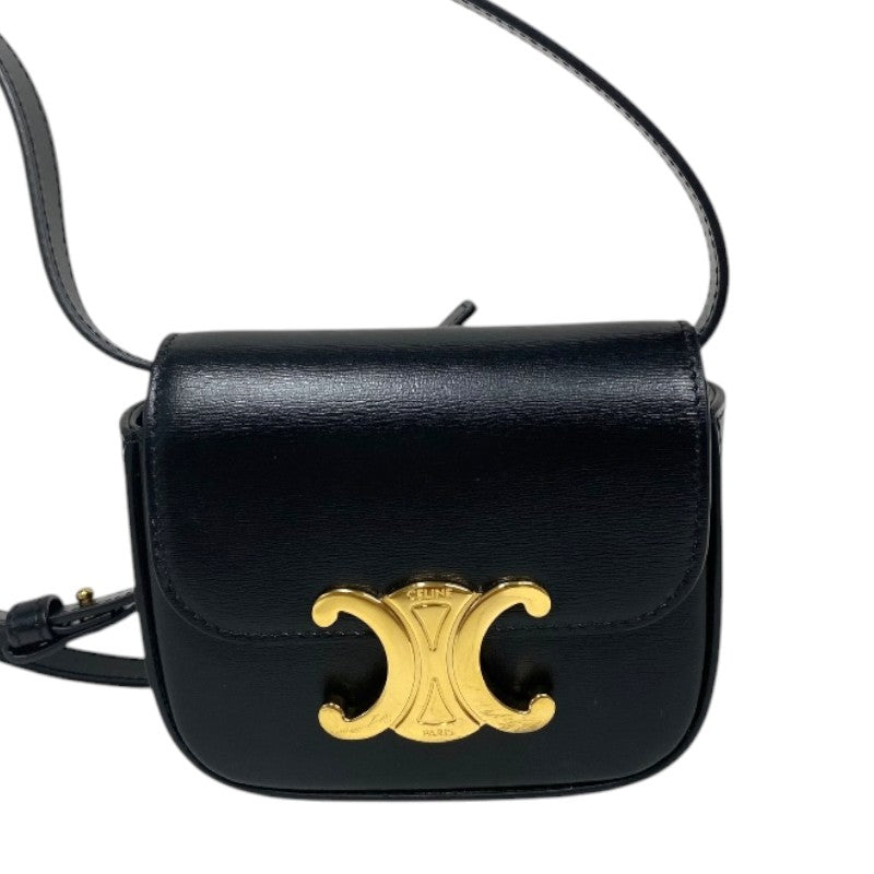 セリーヌ CELINE ミニ クロード 10I513 ブラック ボックスカーフ