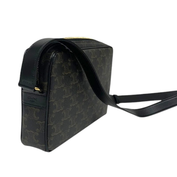 セリーヌ CELINE ミディアム メッセンジャーバッグ 194502 ブラック トリオンフキャンバス レディース ショルダーバッグ