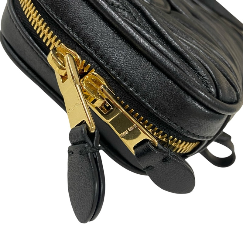 ミュウミュウ miu miu アカルディミニバッグ 5BP088 ブラック マテラッセレザー レディース ハンドバッグ