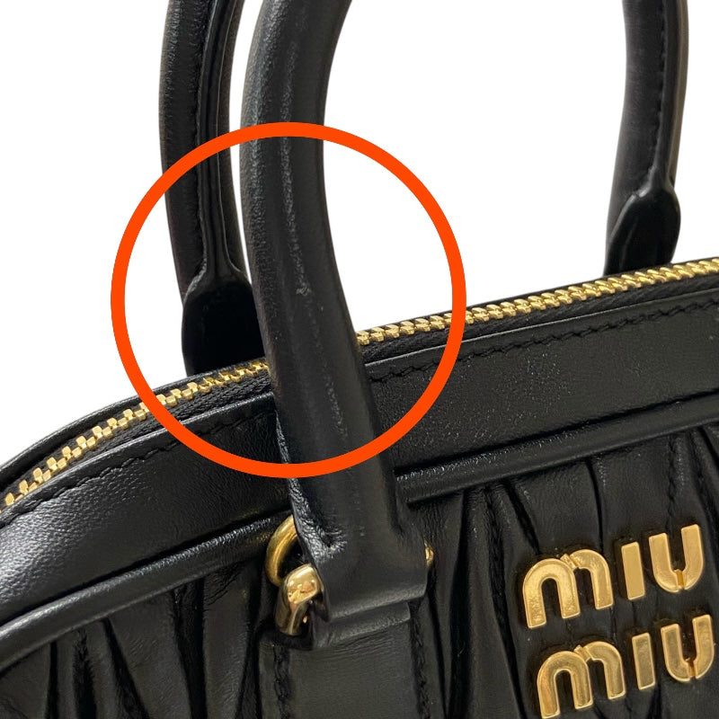 ミュウミュウ miu miu アカルディミニバッグ 5BP088 ブラック マテラッセレザー レディース ハンドバッグ