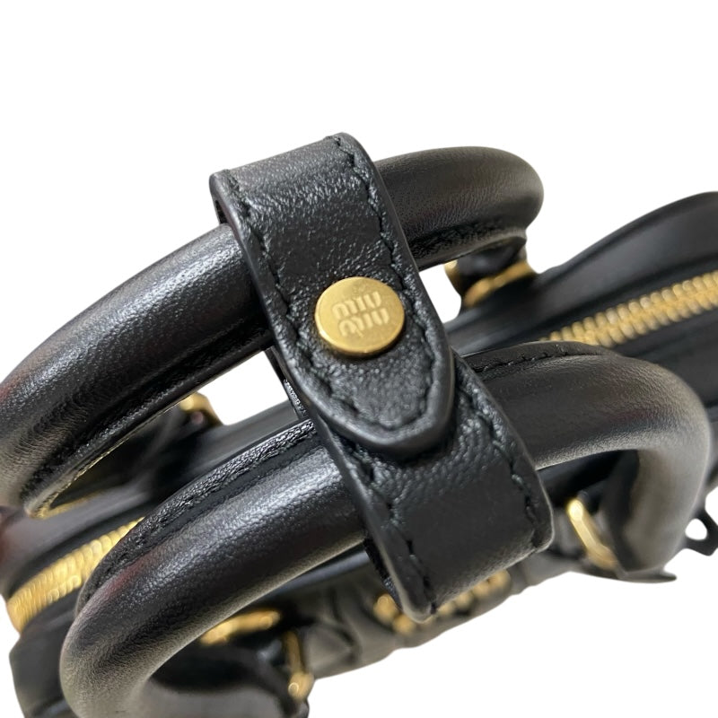 ミュウミュウ miu miu アカルディミニバッグ 5BP088 ブラック マテラッセレザー レディース ハンドバッグ
