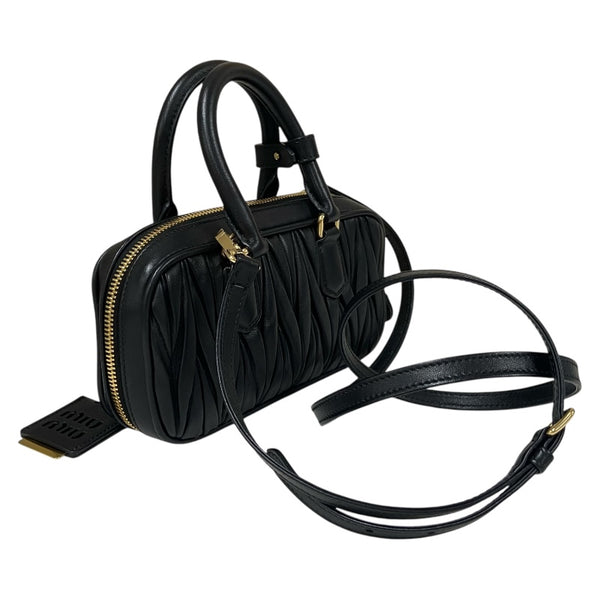 ミュウミュウ miu miu アカルディミニバッグ 5BP088 ブラック マテラッセレザー レディース ハンドバッグ