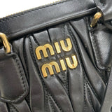 ミュウミュウ miu miu アカルディミニバッグ 5BP088 ブラック マテラッセレザー レディース ハンドバッグ