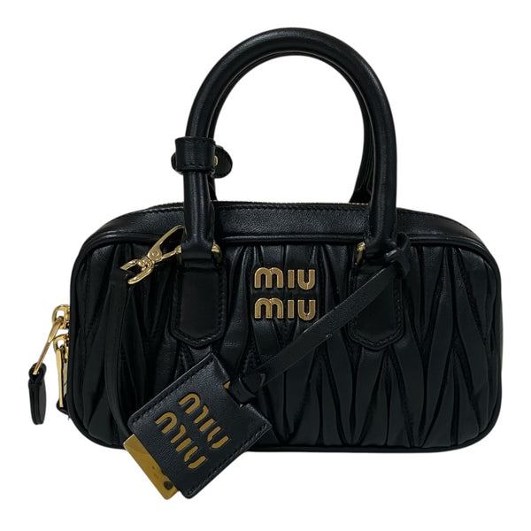 ミュウミュウ miu miu アカルディミニバッグ 5BP088 ブラック マテラッセレザー レディース ハンドバッグ