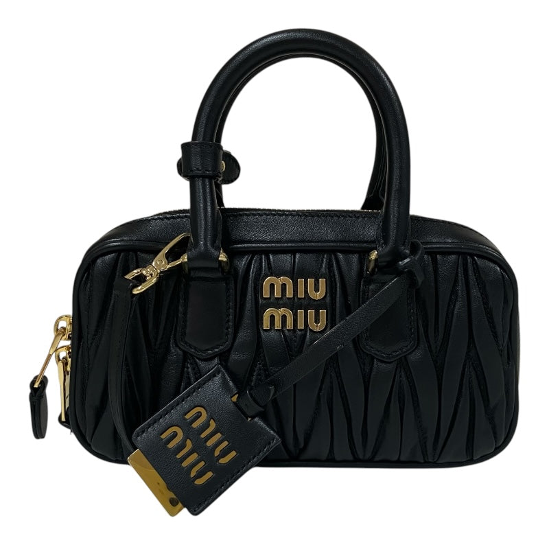 ミュウミュウ miu miu アカルディミニバッグ 5BP088 ブラック マテラッセレザー レディース ハンドバッグ