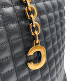 セリーヌ CELINE Cチャーム バックパック 188373 ブラック レザー レディース ショルダーバッグ