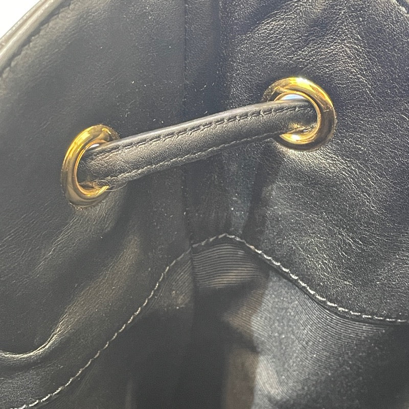 セリーヌ CELINE Cチャーム バックパック 188373 ブラック レザー レディース ショルダーバッグ