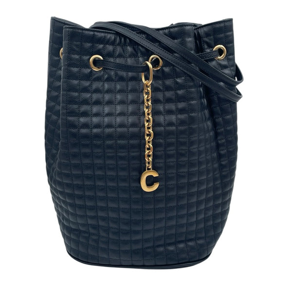 セリーヌ CELINE Cチャーム バックパック 188373 ブラック レザー レディース ショルダーバッグ