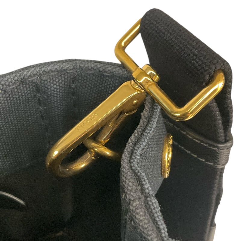 プラダ PRADA カナパ バッグ 1BG439 ブラック キャンバス レディース ショルダーバッグ