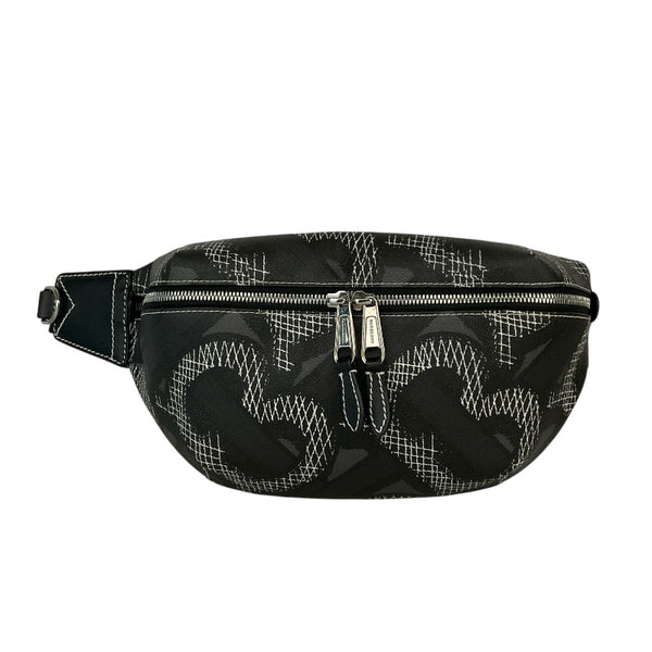 バーバリーロンドン  BURBERRY LONDON TBモノグラム ウエストバッグ 8033154 グレー コーティングキャンバス ユニセックス ウエストバッグ