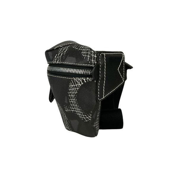 バーバリーロンドン  BURBERRY LONDON TBモノグラム ウエストバッグ 8033154 グレー コーティングキャンバス ユニセックス ウエストバッグ