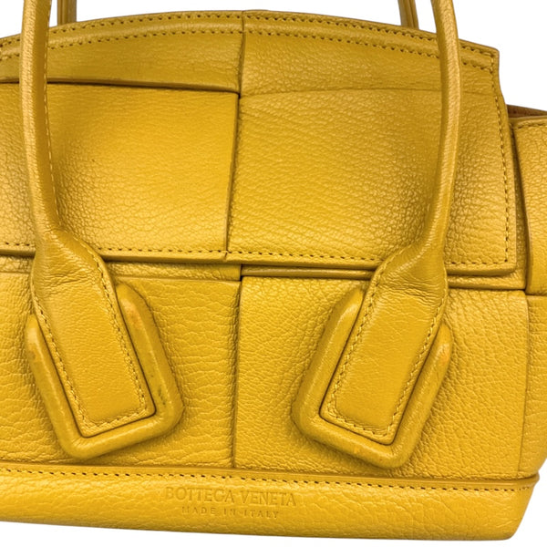 ボッテガ・ヴェネタ BOTTEGA VENETA ミニ ザ アルコ ハンドバッグ イエロー レザー レディース ハンドバッグ