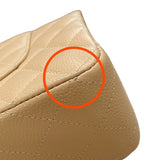シャネル CHANEL マトラッセ25 A01112 ベージュ ゴールド金具 キャビアスキン レディース ショルダーバッグ