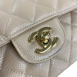 シャネル CHANEL マトラッセ25 A01112 ベージュ ゴールド金具 キャビアスキン レディース ショルダーバッグ