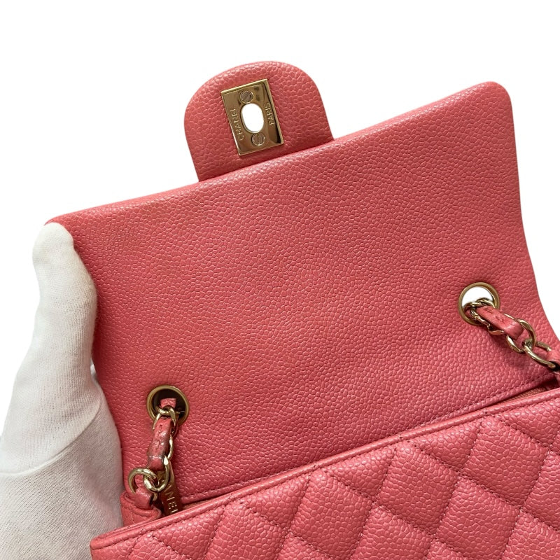 シャネル CHANEL マトラッセ20 A69900 ピンク ゴールド金具 キャビアスキン レディース ショルダーバッグ