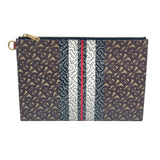バーバリーロンドン BURBERRY LONDON フラットポーチ ブラウン PVC レディース セカンドバッグ